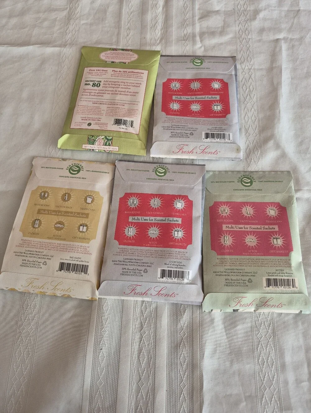 5 Sachet Packs Lucky Dog & More Great Fragrance For Any Room
